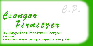 csongor pirnitzer business card